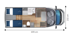 Autocaravana Giottiline Toscan 69GC lleno